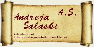 Andreja Salaški vizit kartica